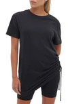 Bench Orsett Ruched Organic Cotton T-shirt In Jet Black