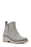 White Mountain Footwear White Mountain Dear Block Heel Boot In Light Grey Fabric