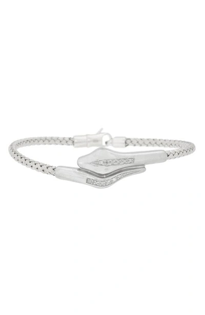 Meshmerise Diamond Embellished Flex Chain Bracelet In Metallic