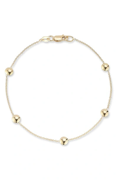 Ember Fine Jewelry Bead Station Chain Bracelet In Gold