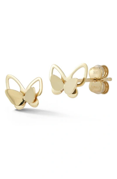 Ember Fine Jewelry 14k Yellow Gold Butterfly Stud Earrings