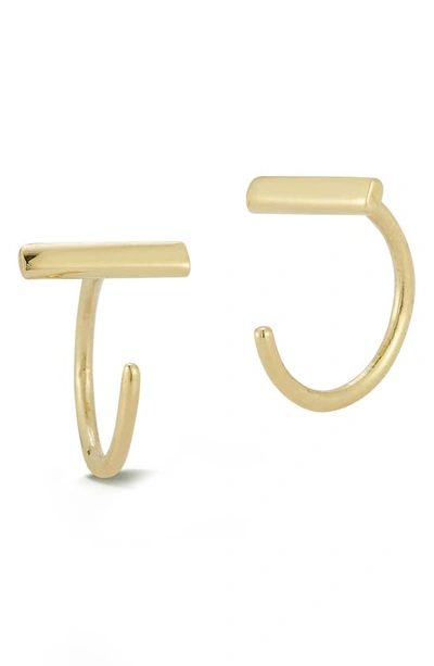 Ember Fine Jewelry Bar Hoop Earrings In Gold
