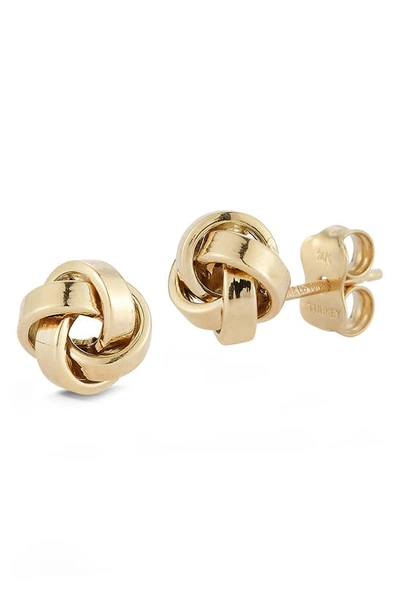 Ember Fine Jewelry 14k Yellow Gold Love Knot Stud Earrings
