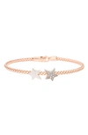 Meshmerise Diamond Embellished Flex Chain Bracelet In Rose