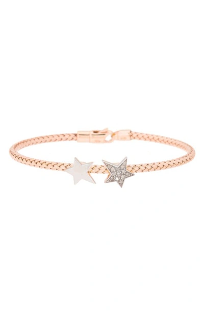 Meshmerise Diamond Embellished Flex Chain Bracelet In Rose