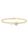 Meshmerise Diamond Embellished Flex Chain Bracelet In Yellow