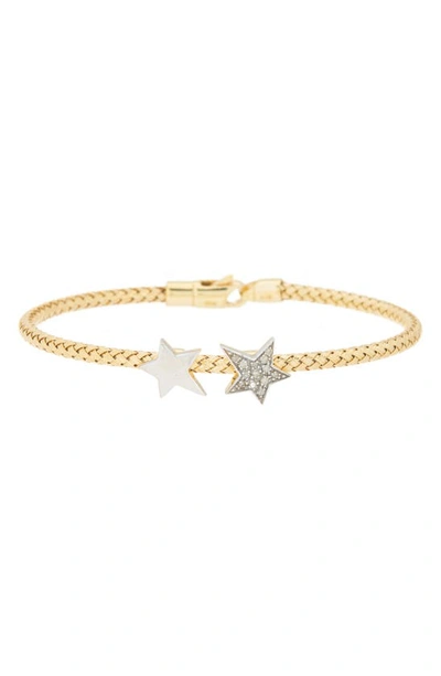 Meshmerise Diamond Embellished Flex Chain Bracelet In Gold
