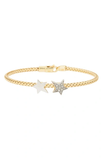 Meshmerise Diamond Embellished Flex Chain Bracelet In Yellow