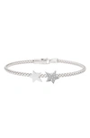 Meshmerise Diamond Embellished Flex Chain Bracelet In White