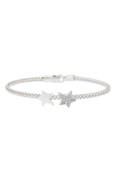 Meshmerise Diamond Embellished Flex Chain Bracelet In White