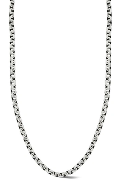 Yield Of Men Sterling Silver Oxidized Curb Chain Necklace