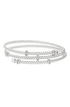 Meshmerise Diamond Three-row Braided Bracelet In White Gold