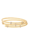 Meshmerise Diamond Three-row Braided Bracelet In Yellow