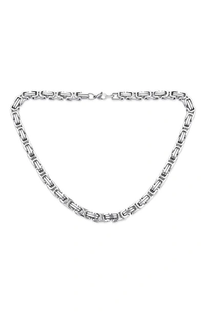 Bling Jewelry Mechanic Byzantine Chain Necklace In Silver