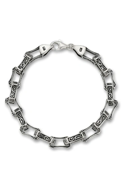 Yield Of Men Oxidized Sterling Silver Link Bracelet