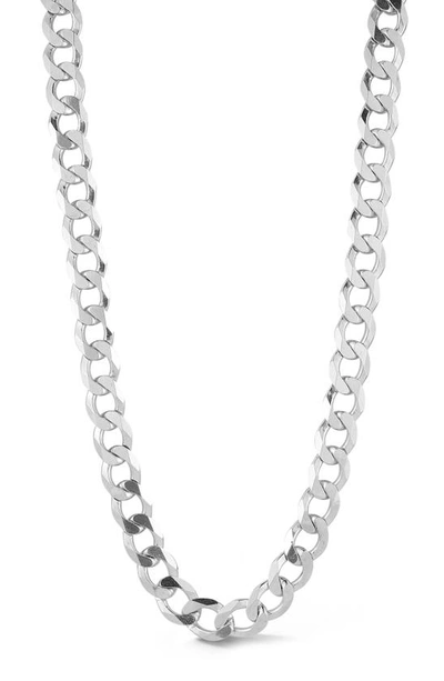 Yield Of Men Sterling Silver Curb Chain Necklace