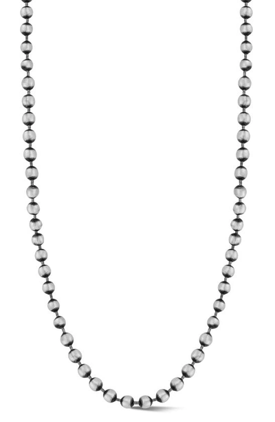 Yield Of Men Sterling Silver Oxidized Ball Chain Necklace