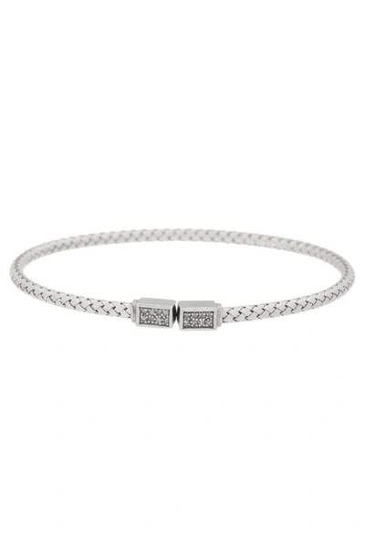 Meshmerise Diamond Braided Bracelet In Metallic