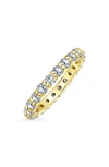 Bling Jewelry Cubic Zirconia Stackable Eternity Ring In Gold-tone