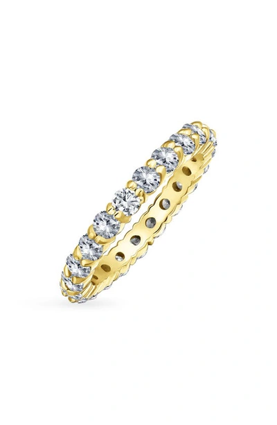 Bling Jewelry Cubic Zirconia Stackable Eternity Ring In Gold-tone