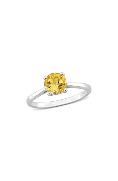 Delmar Citrine Solitaire Ring In Yellow