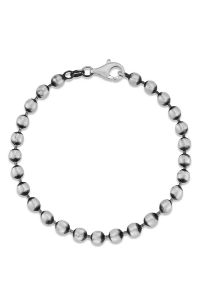 Yield Of Men Sterling Silver Oxidized Ball Chain Bracelet