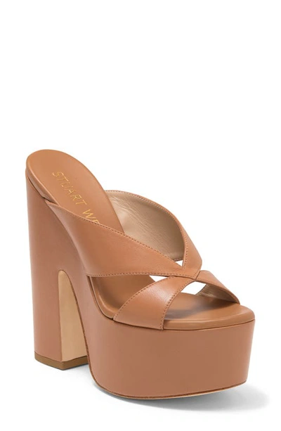 Stuart Weitzman Miami Sohi 145 Platform Sandal In Tan