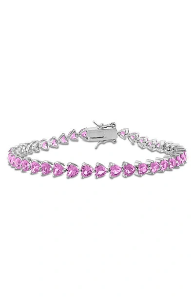 Delmar Created Pink Sapphire Bracelet