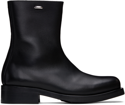 Our Legacy Camion Square-toe Leather Boots In Black