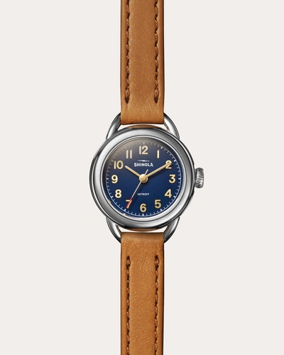 Shinola Women's Runabout Stainless Steel & Leather Strap Watch/25mm In Blue