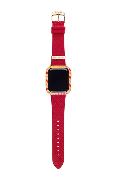 Missoni Apple Watch Cover And Band Gift Set In Red