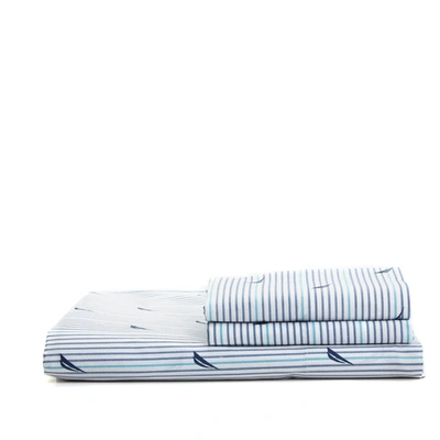 Nautica Audley Navy Queen Sheet Set