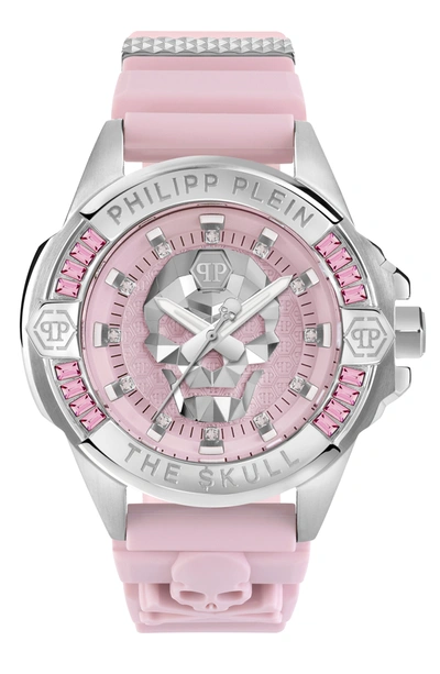 Philipp Plein The $kull Silicone Watch In Silver