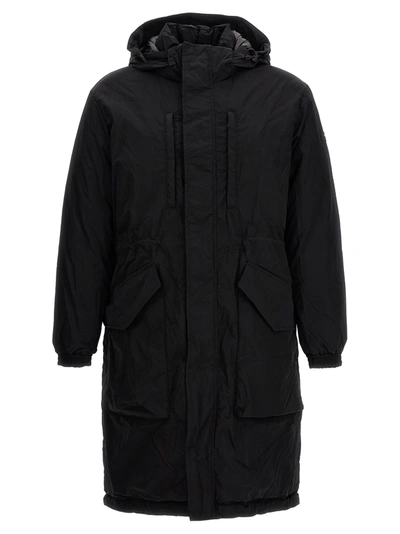 Tatras 'rengo' Black Hooded Parka Jacket With Logo Patch In Nylon Man