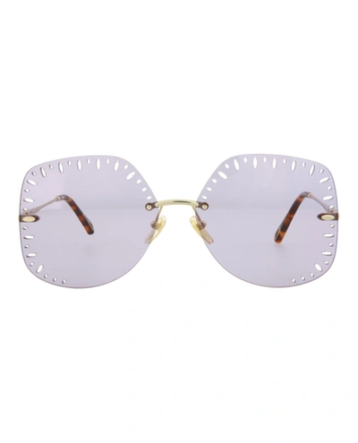 Chloé Yse Square-frame Metal Sunglasses In Multi