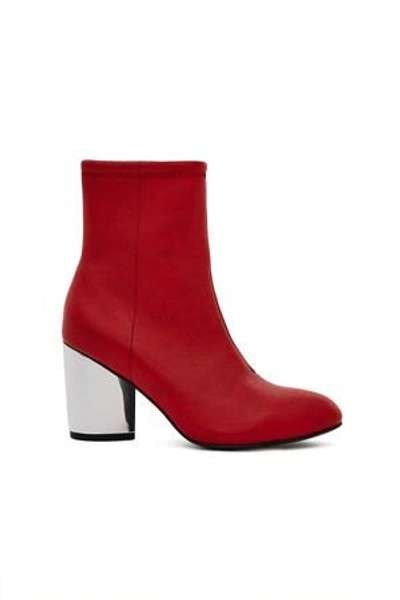 Opening Ceremony Dylan Stretch Leather Boot In Vixen Red