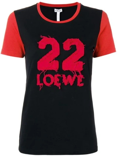 Loewe Appliquéd Cotton-jersey T-shirt In Black