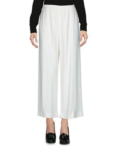 Helmut Lang Cropped Pants & Culottes In Ivory