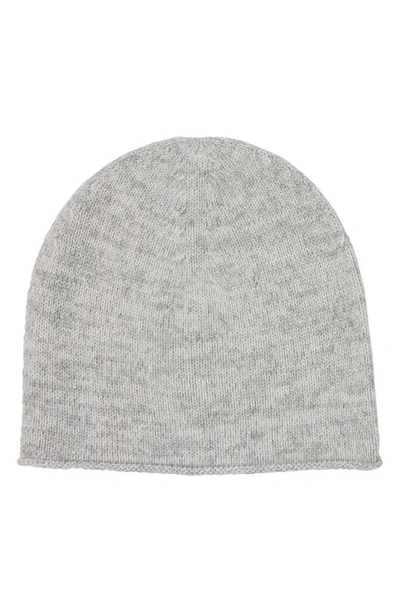 Stewart Of Scotland Cashmere Two-tone Knit Beanie In Gray