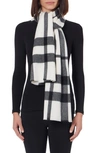 Stewart Of Scotland Cashmere Exploded Plaid Scarf In Gray