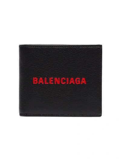 Balenciaga Black Red Logo Wallet