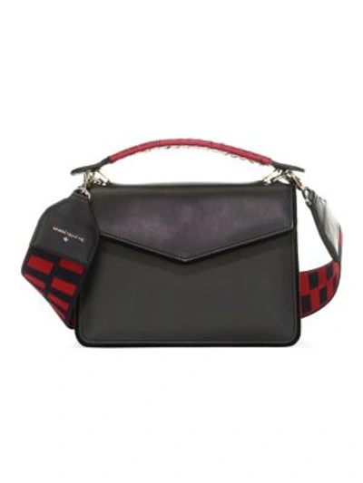 Les Petits Joueurs Mini Pixie Tartan & Leather Shoulder Bag In Black Tart