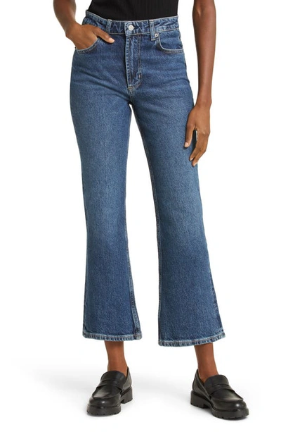 Rails Sunset High Waist Slim Fit Crop Flare Jeans In Collegiate Blue
