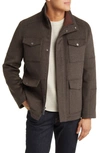 Hart Schaffner Marx Greeley Wool Blend Field Jacket In Coffee