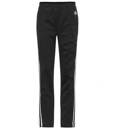 Moncler Cotton-blend Trackpants In Black