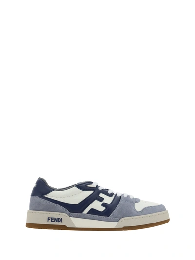 Fendi Low Top Match Trainers In Blue