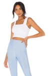 Alo Yoga Alo Bind Fitted Bra Tank In White.