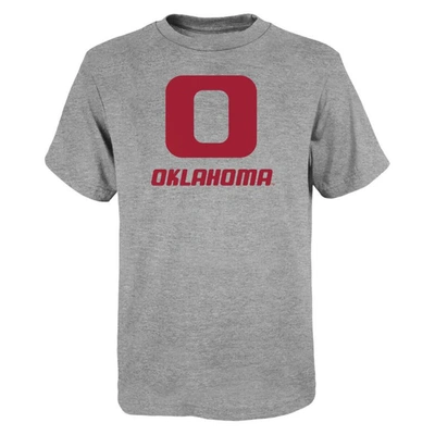 Outerstuff Kids' Youth Heather Gray Oklahoma Sooners Vault Logo T-shirt