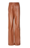 Altuzarra Franco Leather Pant In Brown