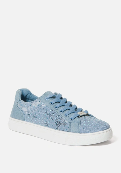 Bebe Chiara Platform Sneakers In Denim